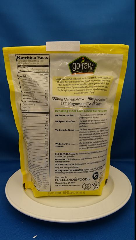Go Raw 100% Organic Sprouted Sunflower Seeds 제품사진 #2