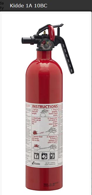 Kidde and Garrison branded Plastic Valve Disposable Fire Extinguishers 제품사진 #1