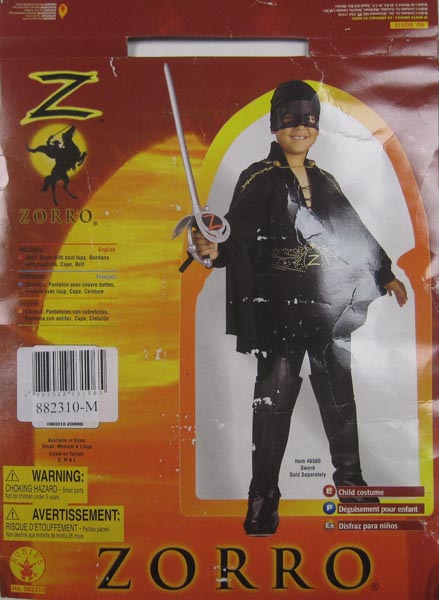 Rubie's Zorro Child Costume 제품사진 #1