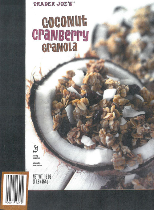 Trader Joe's Coconut Cranberry Granola 제품사진 #1