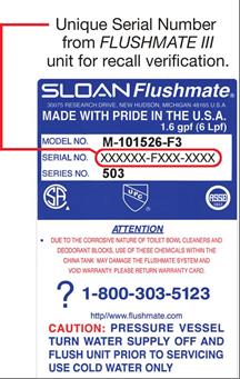 Flushmate III Pressure-Assist Flushing Systems 제품사진 #2