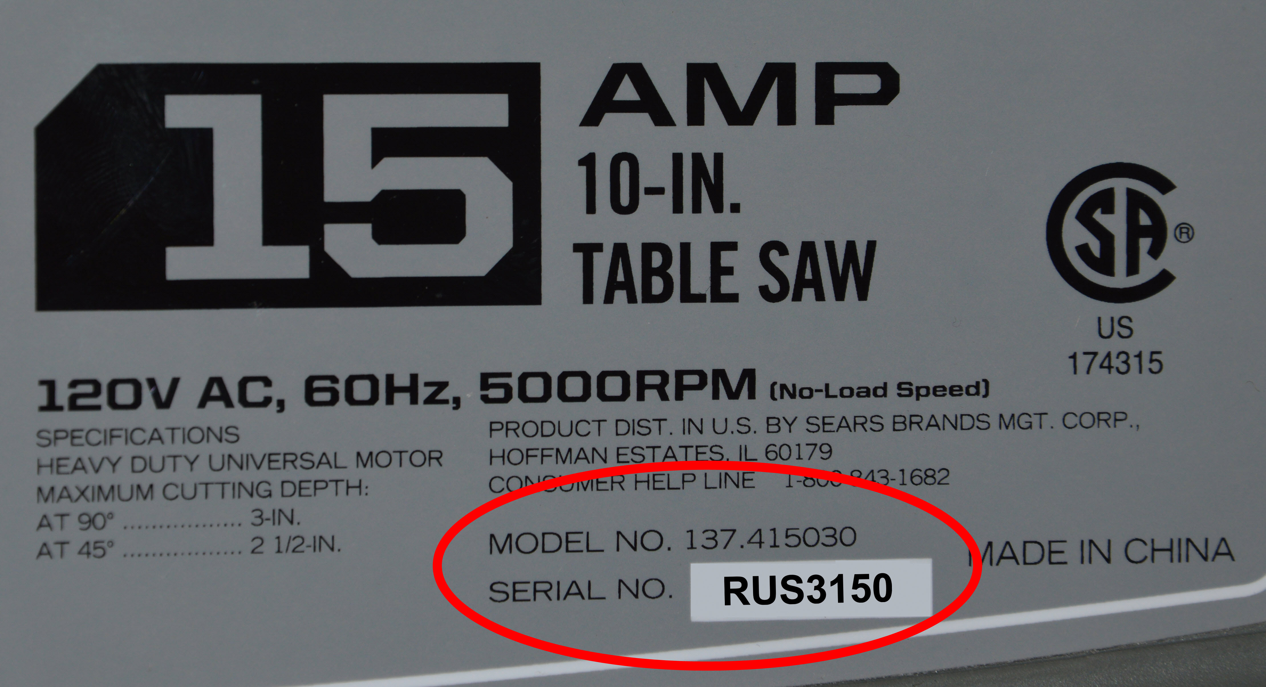 Craftsman portable table saws 제품사진 #1