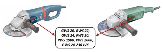 PWS and GWS Angle Grinders 제품사진 #1