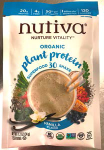 Nutiva Organic Plant Based Protein Superfood 30 Shake 제품사진 #1