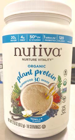 Nutiva Organic Plant Based Protein Superfood 30 Shake 제품사진 #2