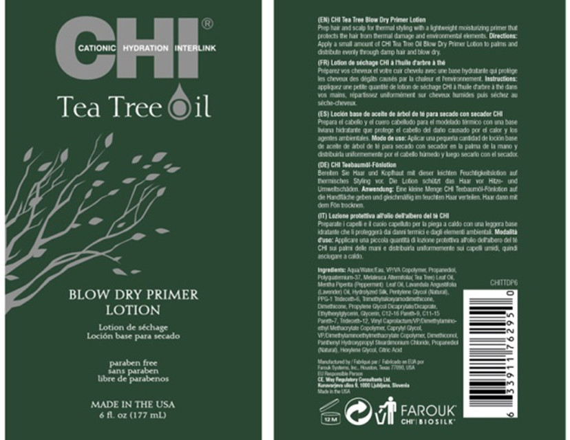 CHI Tea Tree Oil Blow Dry Primer Lotion 제품사진 #1