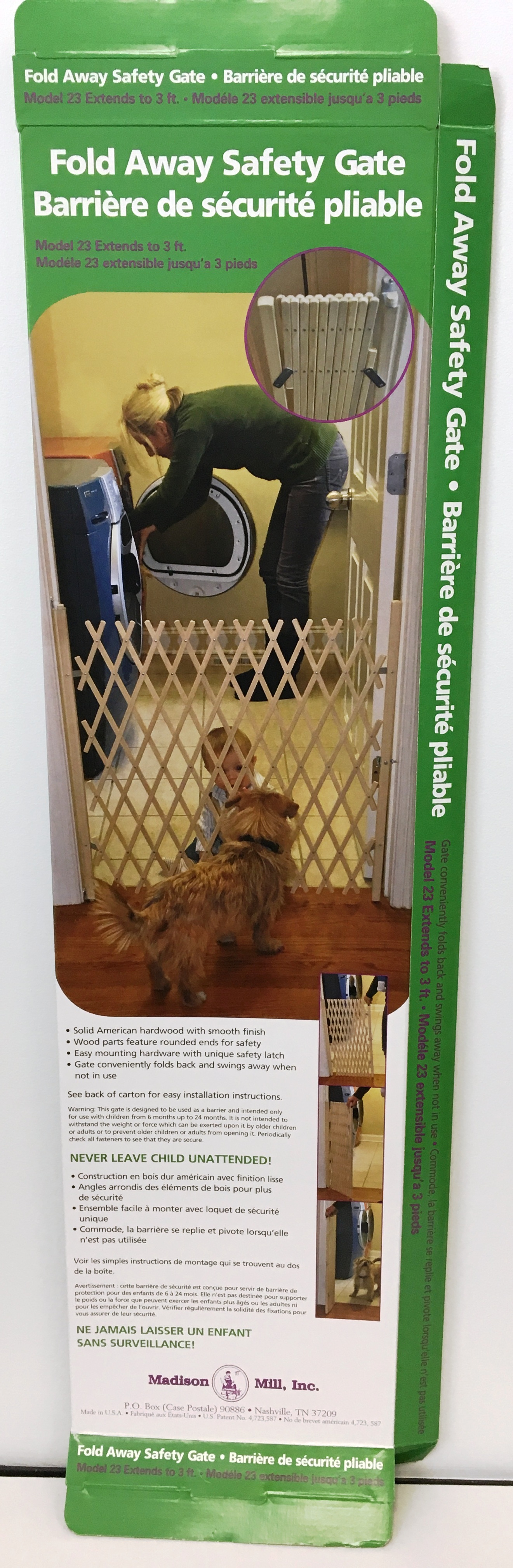 Madison Mill Foldaway expandable safety gate 제품사진 #2