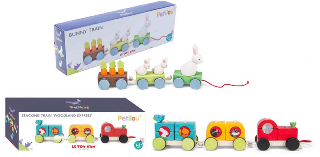 Le Toy Van Petilou Stacking Train Woodland Express, Petilou Bunny Train 제품사진 #1