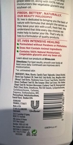 ST. Ives 1) Daily Hydrating, 2) Intensive Healing, 3) 24 Hr Deep Restoring 제품사진 #4