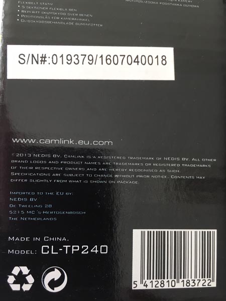 Camlink Flexible Foam Tripod 제품사진 #2