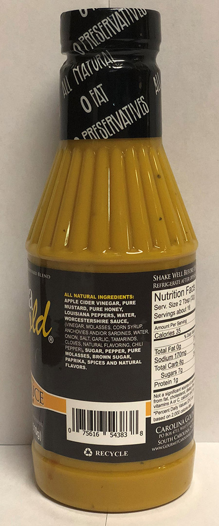 Carolina Gold Honey Sauce 제품사진 #2