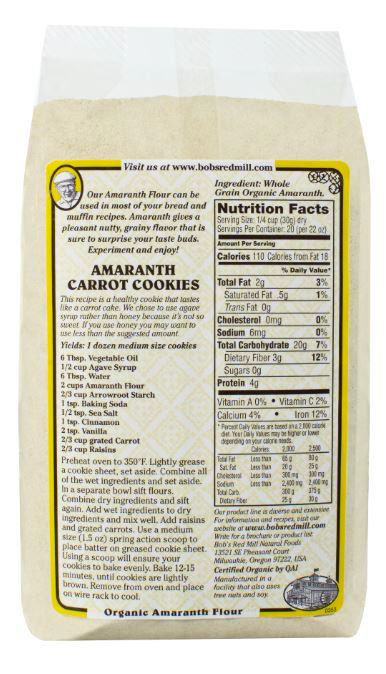 Bob's Red Mill Organic Amaranth Flour 제품사진 #2