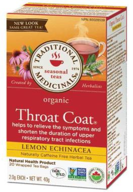 Traditional Medicinals Throat Coat Lemon Echinacea herbal tea 제품사진 #1