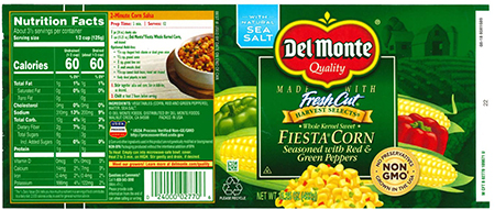 Del Monte Fiesta Corn Seasoned with Red & Green Peppers 제품사진 #1
