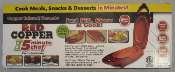 Intertek, Telebrands Corporation Red Copper 5 Minute Chef 제품사진 #3