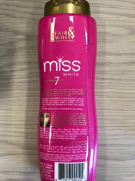 Fair and White Miss White Lightening body lotion 제품사진 #2