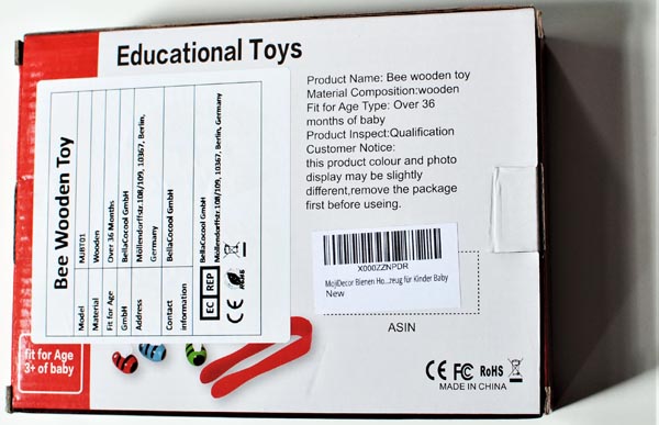 Bee wooden toy 제품사진 #3