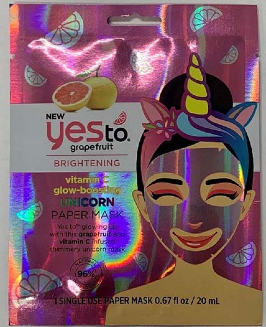 Yes To Grapefruit Vitamin C Glow Boosting Unicorn Paper Mask 제품사진 #1