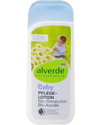 Alverde Baby PFLEGE-LOTION Bio-Sheabutter, Bio-Kamille 제품사진 #1