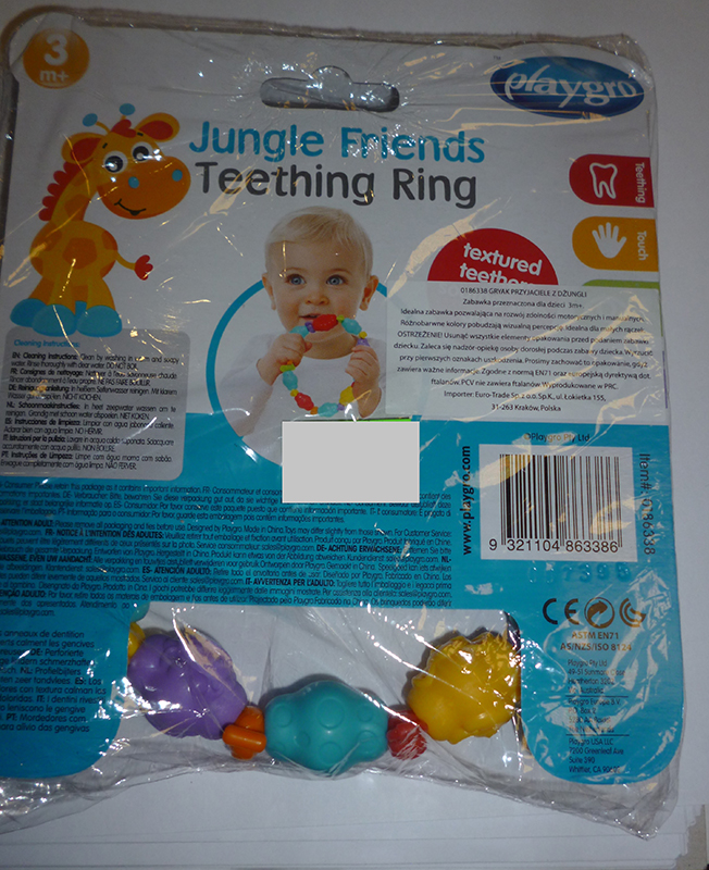 Playgro Jungle Friends Teething Ring 제품사진 #2
