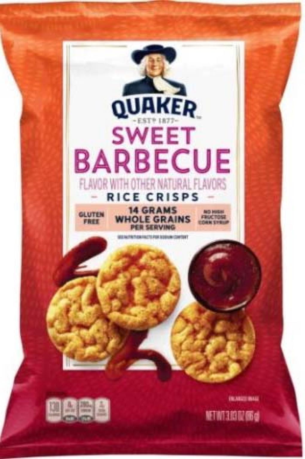Quaker Rice Crisps Sweet Barbecue Flavor 제품사진 #1
