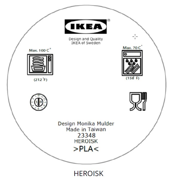 Ikea HEROISK plates, bowls, and mugs 제품사진 #2
