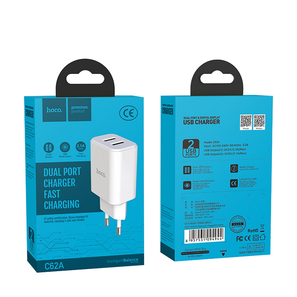 Hoco Dual Port Charger Fast Charging 제품사진 #1