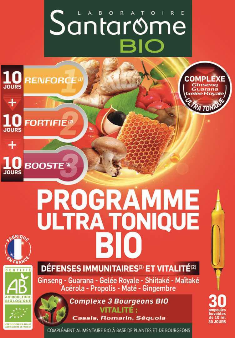 SANTAROME BIO PROGRAMME ULTRA TONIQUE BIO 30 ampoules 제품사진 #1
