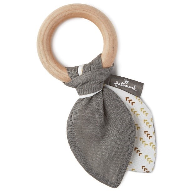 Hallmark Pattern Fabric Wood Teether 제품사진 #1