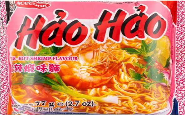 Acecook Hao Hao Sour-Hot Shrimp Flavour Instant Noodle Dish (하오하오 라면) 제품사진 #1