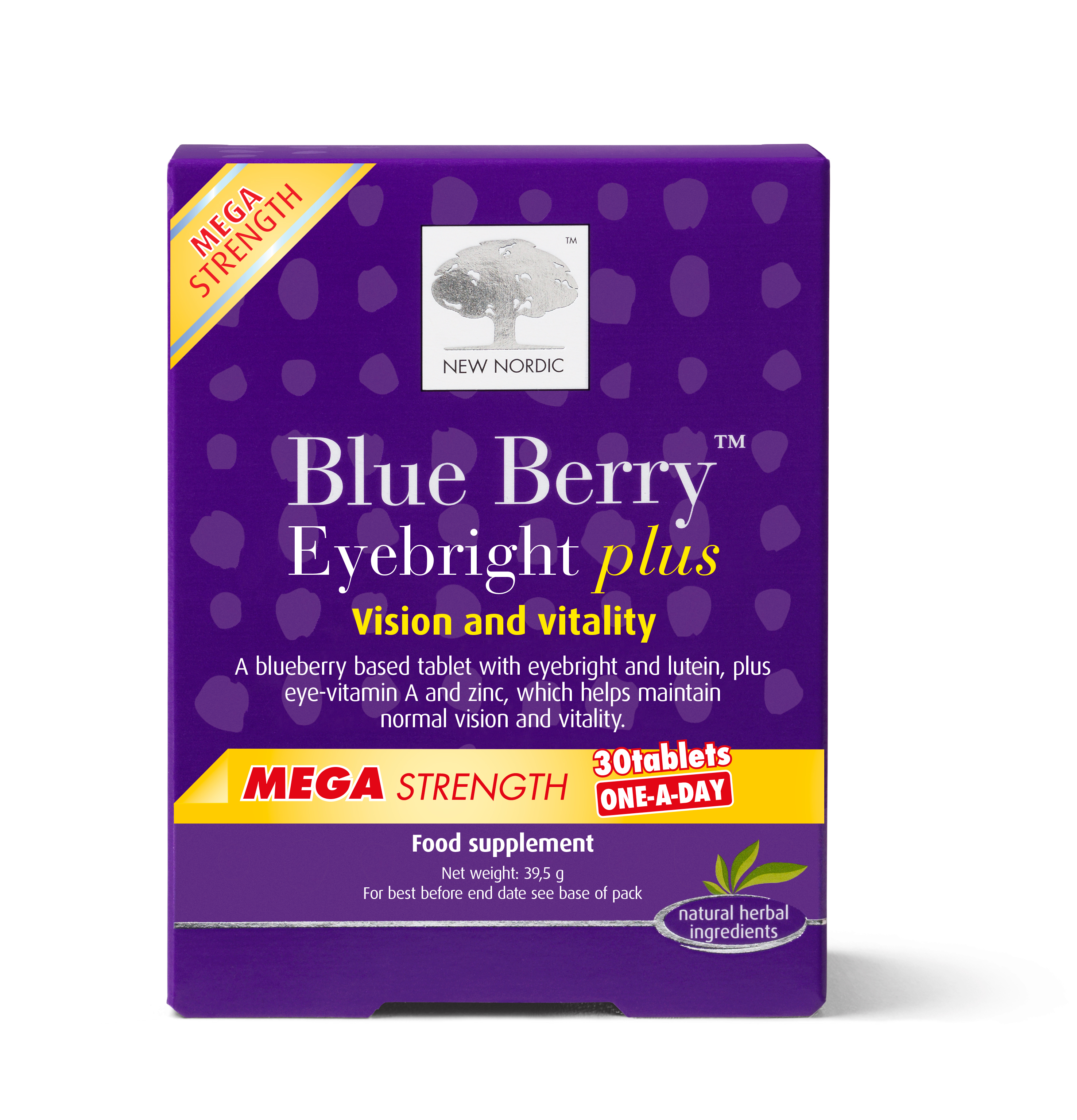New Nordic Blueberry Eyebright Plus Food Supplement, Mega 30 tablets 제품사진 #1