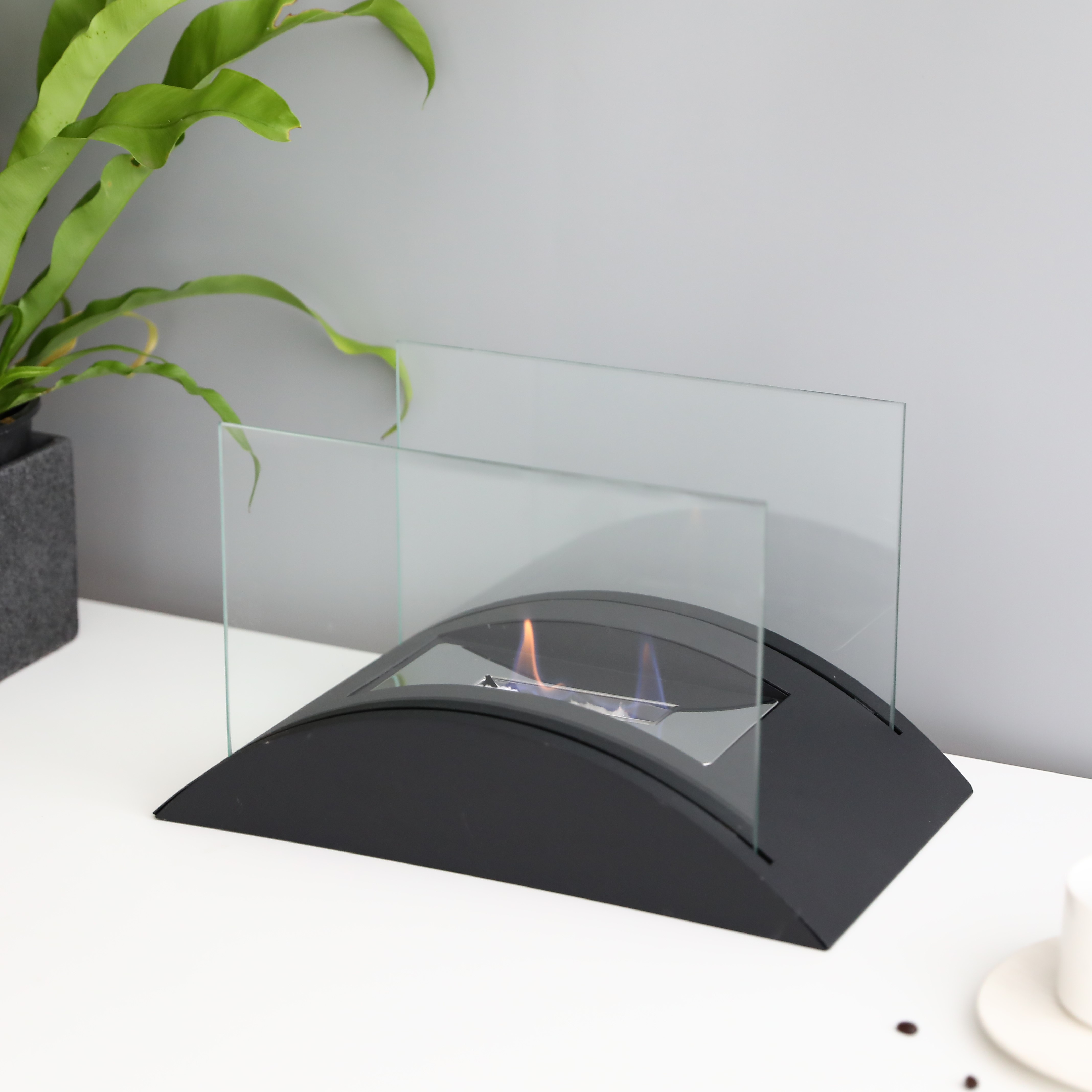 JHY Design Rectangular Tabletop Fire Bowl Pot Portable 13.5