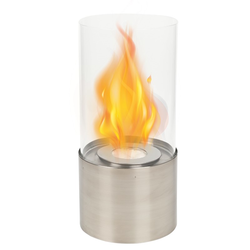 JHY Design Tabletop Fire Bowl Pot Indoor/Outdoor Portable Tabletop Fireplace?Clean-Burning Bio Ethanol Ventless Fireplace in Silver (Small) 제품사진 #1