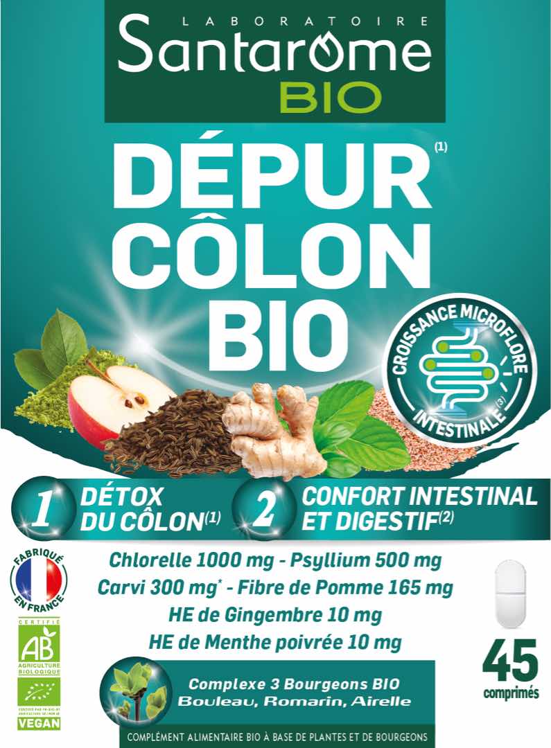 SANTAROME BIO DEPUR COLON BIO 45 comprimes 제품사진 #1