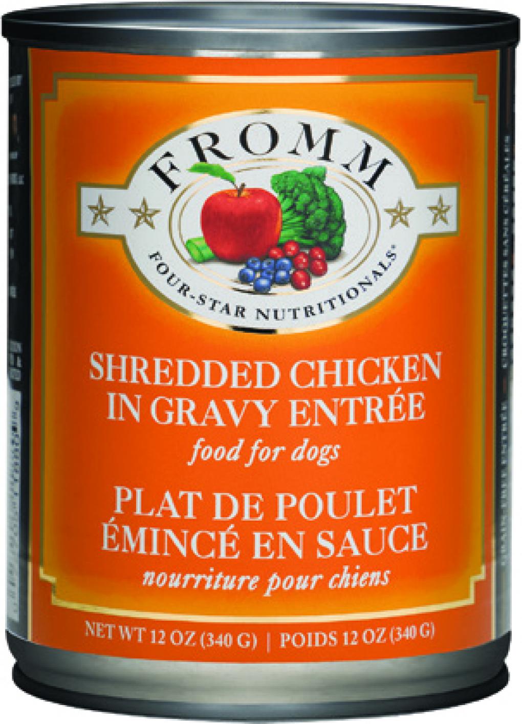 Fromm Four-Star Nutritionals Shredded Chicken in Gravy Entree food for dogs, 11881 제품사진 #1