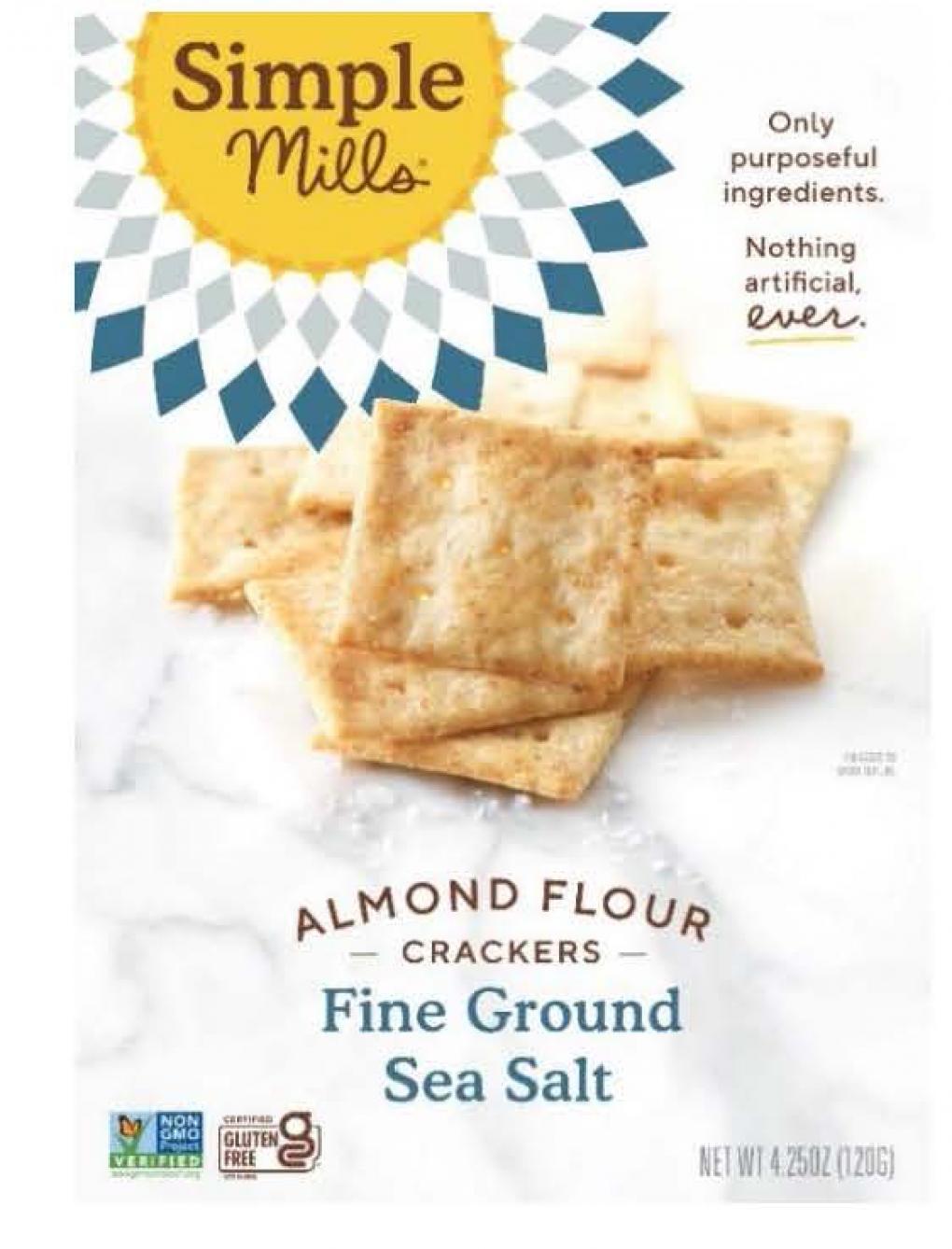 Simple Mills Fine Ground Sea Salt Almond Flour Crackers 제품사진 #1