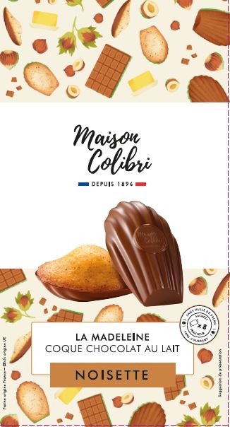 MAISON COLIBRI Madeleine noisette coque chocolat lait (밀크 초콜릿 헤이즐넛 마들렌) 제품사진 #1