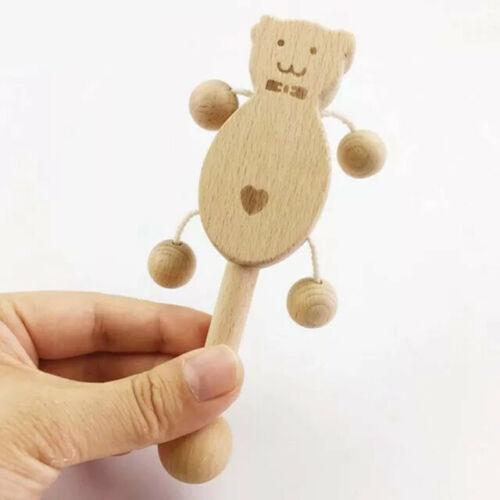 Montessori Newborn Baby Wooden Toys Gift Car Rattle Teether Set Neutral Learning 제품사진 #1