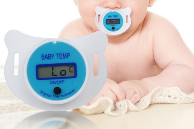 Moniteur de temperature de securite de sante de bebe nourrissons Thermometre de tetine LED 제품사진 #1