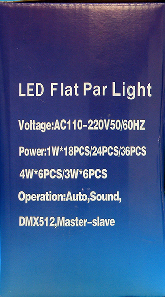 LED MINI PAR / LED Flat Par Light 제품사진 #4