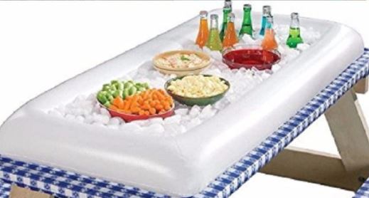 134 * 64 cm Uppblasbar tabell Servering for BBQ Bar fest Buffe Iskylare Picknickbord 제품사진 #1