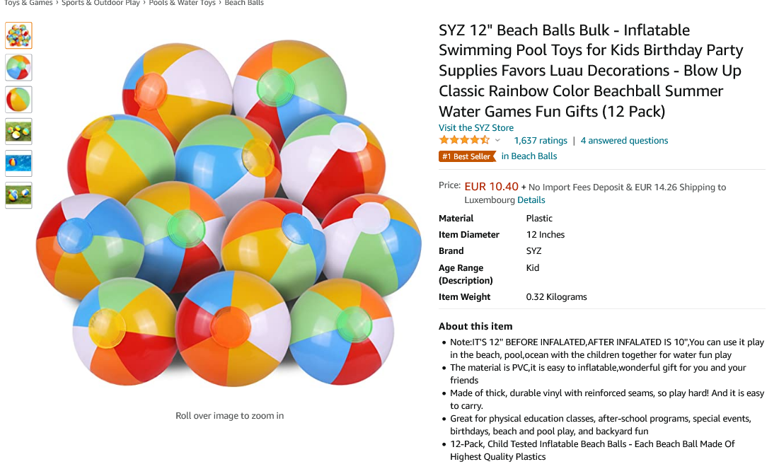 SYZ Beach Balls Bulk 제품사진 #1