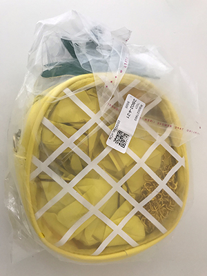 Transparent Jelly Package Crossbody Vaska Farsk Ananas Shape Chain Handy Messenger Shoulder Bag (파인애플 모양 PVC 백) 제품사진 #2