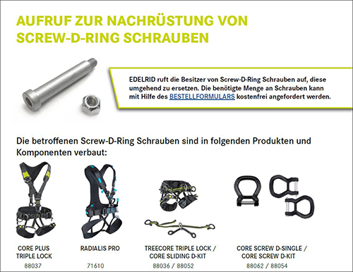 Edelrid Screw-D-Ring to Harnesses 제품사진 #1