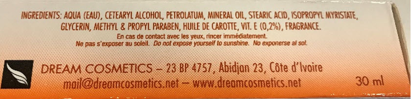 Dream Cosmetics Caro white Intensive Care Lightening Beauty Cream with Coconut oil 제품사진 #1