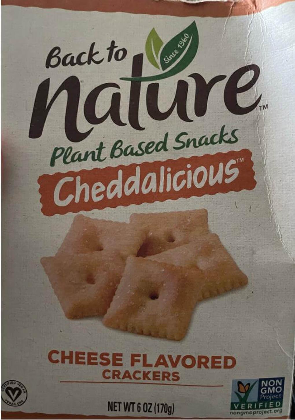 Back to Nature Cheddalicious Cheese Flavored Crackers 제품사진 #1