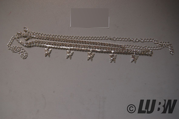 IYOU Glanzend Kristall Taillenkette Silber Schmetterling Strass Bauchketten Bling Nachtclub Bikini B 제품사진 #2