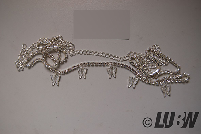 IYOU Glanzend Kristall Taillenkette Silber Schmetterling Strass Bauchketten Bling Nachtclub Bikini B 제품사진 #5