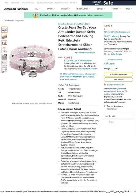 CrystalTears 3er Set Yoga Armbander Damen Stein Perlenarmband Healing Reiki Edelstein Stretcharmband 제품사진 #1