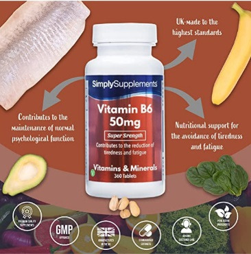 SimplySupplements Vitamin B6 50mg 제품사진 #1